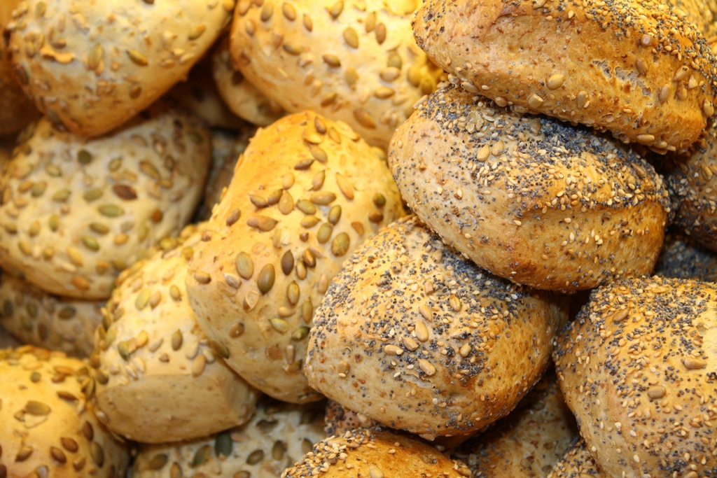 Free bread loaf bakery's display