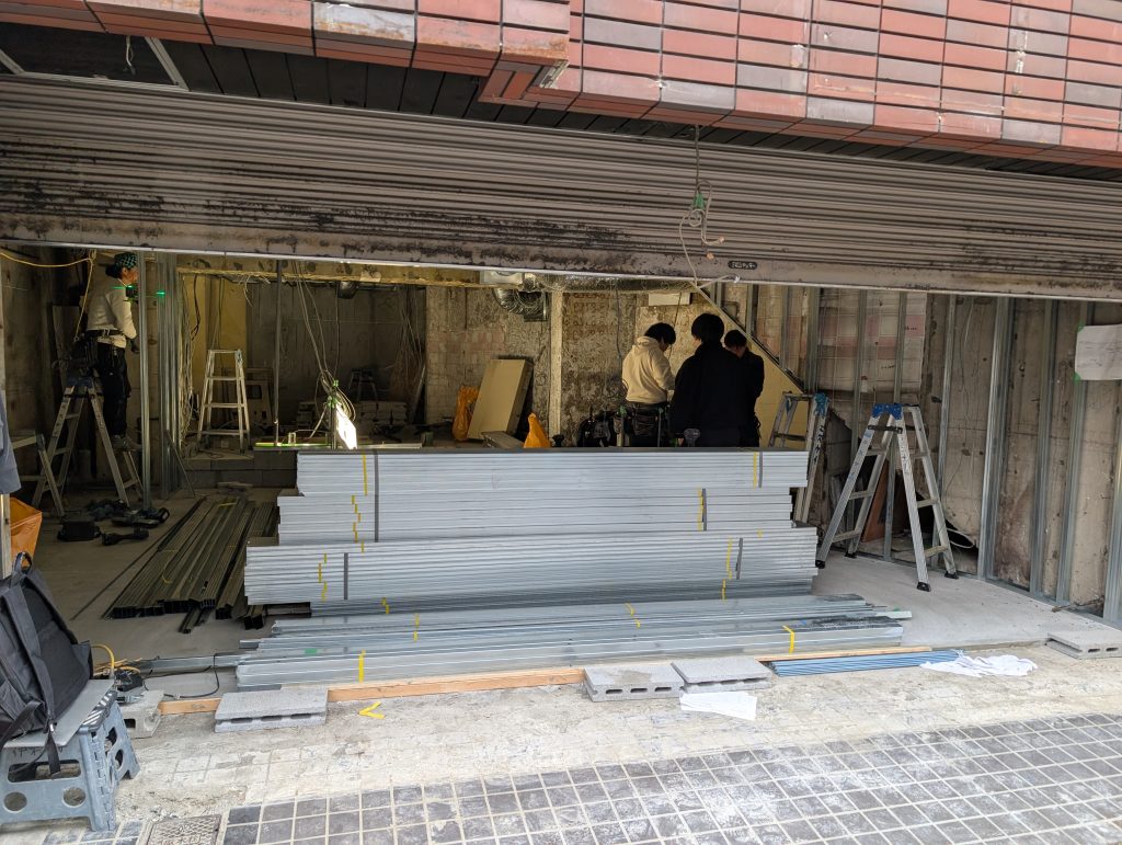 Restaurant construction in Ebisu