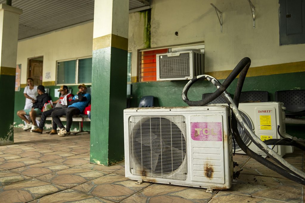 A refrigeration condensing unit serving a walk-in cooler