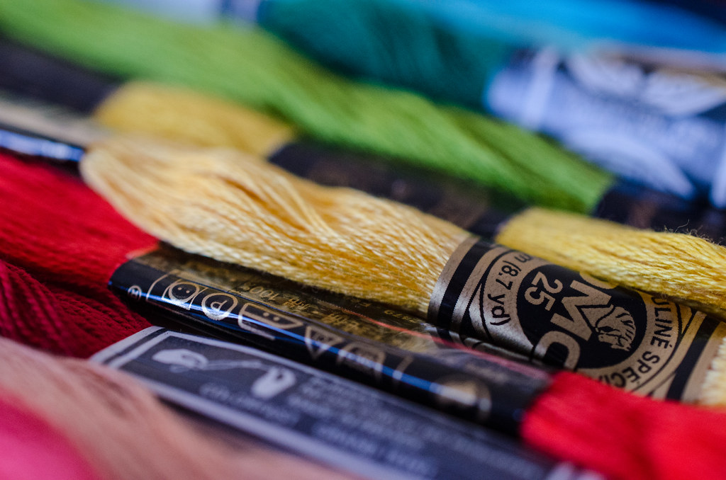 Embroidery thread macro